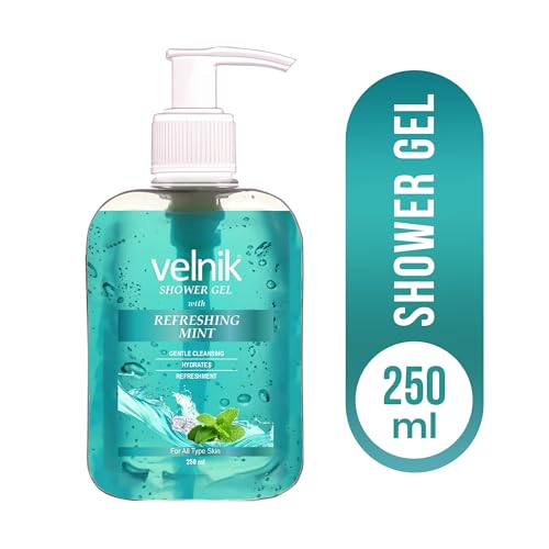 Image of Shower Gel With Refreshing Mint Gentle Cleansing Hydrates Refreshment Skin Body Wash for Women & Men with Skin Conditioners for Radiant Glow & Moisturised - 250ml - Pack Of 3