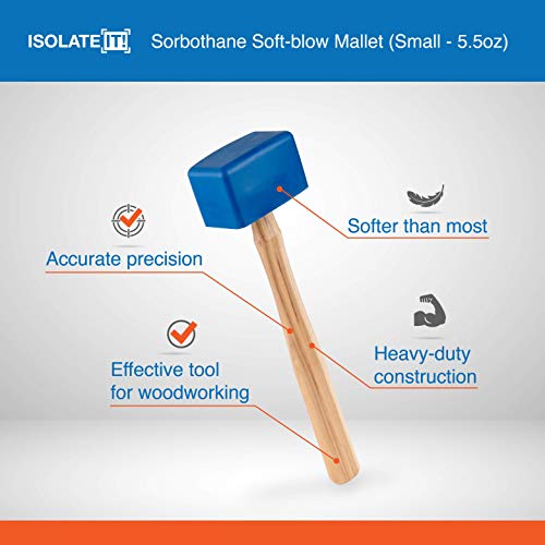 Sorbothane Soft-Blow Mallet For Furniture Construction And Woodworking (Small - 5.5Oz) #TOP3