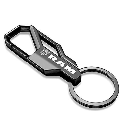 Ipick Image Compatible With Ram Logo Gunmetal Black Carabiner-Style Snap Hook Metal Key Chain #TOP7