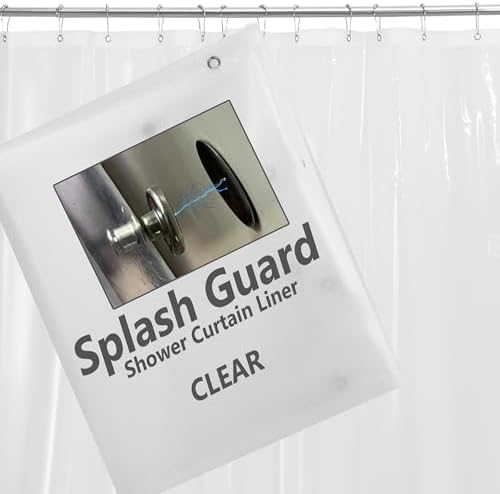 Amazon.com: ABSENK Short Clear Shower Curtain Liner 60x60, 12 Grommet ...