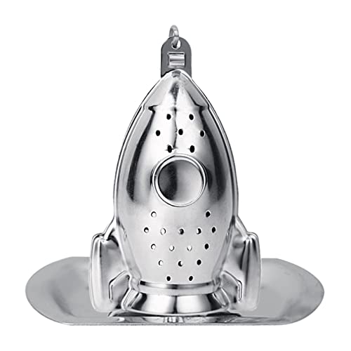 WSLWJH Tea Filter Stylish Stainless Steel Tea Strainer Creative Rocket Shape Tea Infuser Filter for Loose Tea Leaf Herbal Spice Tea Accessories