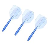 Integrated Dart Schaft und Flights, 3 Stück Zubehör Set PET Standard Zubehör für Darts, Dartschäfte und Flüge für 2BA Dartfässer mit Gewindedurchmesser 6mm (Blue)