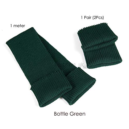 Tubular Rib Cuffing, 2X2 Rib Knit Seamless Cuff Fabric,Cut Pairs Or Buy Per Meter. Trim Cuff For Sleeves,Bomber Jackets,Joggers. 28 Colours.matching 2X2 Rib Material Available,Neotrims British Made #TOP1