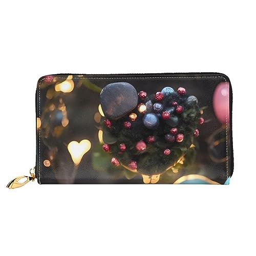 Portefeuille long femme grande capacité noir zippé pour voyage
