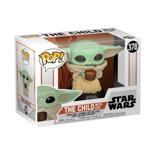Boneco Funko POP Star Wars: Mandalorian The Child com Cup - Candide