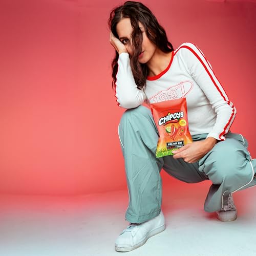 Chipoys Fire Red Hot Spicy Rolled Corn Tortilla Chips, Gluten-Free, No Trans Fat, High Protein, Low-Calorie Flavorful Mexican Snacks, Made of Crunchy Maiz Chips with Natural Ingredients