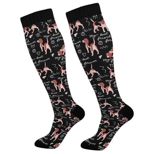 Image of Compression Socks for Women & Men, Knee High Socks for Circulation Medical Running Athletic Nurse Travel