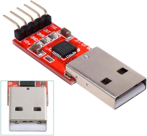 Image of USB to TTL UART Module Serial Converter CP2102, 6-Pin Connector, Reliable Communication for Rduino Projects and Prototyping