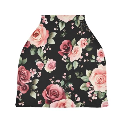 Nursing Cover Watercolor Flower Breastfeeding Soft Carseat Canopy Multi Use for Baby Car Seat Covers Canopy Shopping Cart Cover Scarf Light Blanket Stroller Cover