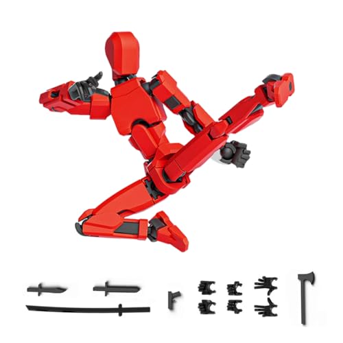 KEQAR 1 figura de ação 3D impressa com 13 articulações, 4 armas e 3 mãos, presente ideal para amigos