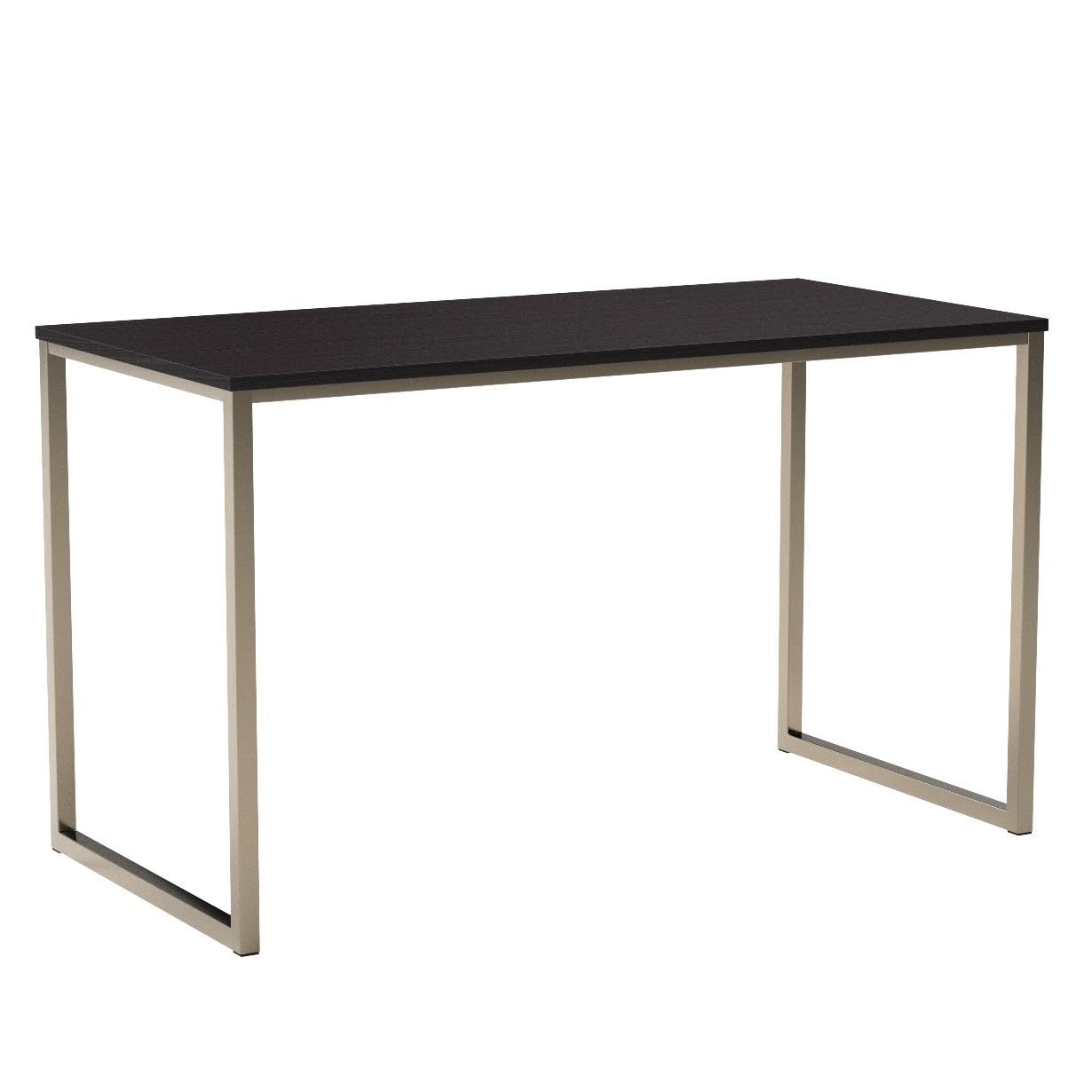 SHW Home Office 48-Inch Computer Desk, Silver/Espresso