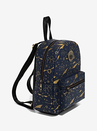 Hot Topic Exclusive: Harry Potter Navy & Gold Quidditch Mini Backpack - Officially Licensed for Wizards, Exclusive to Hot Topic!2