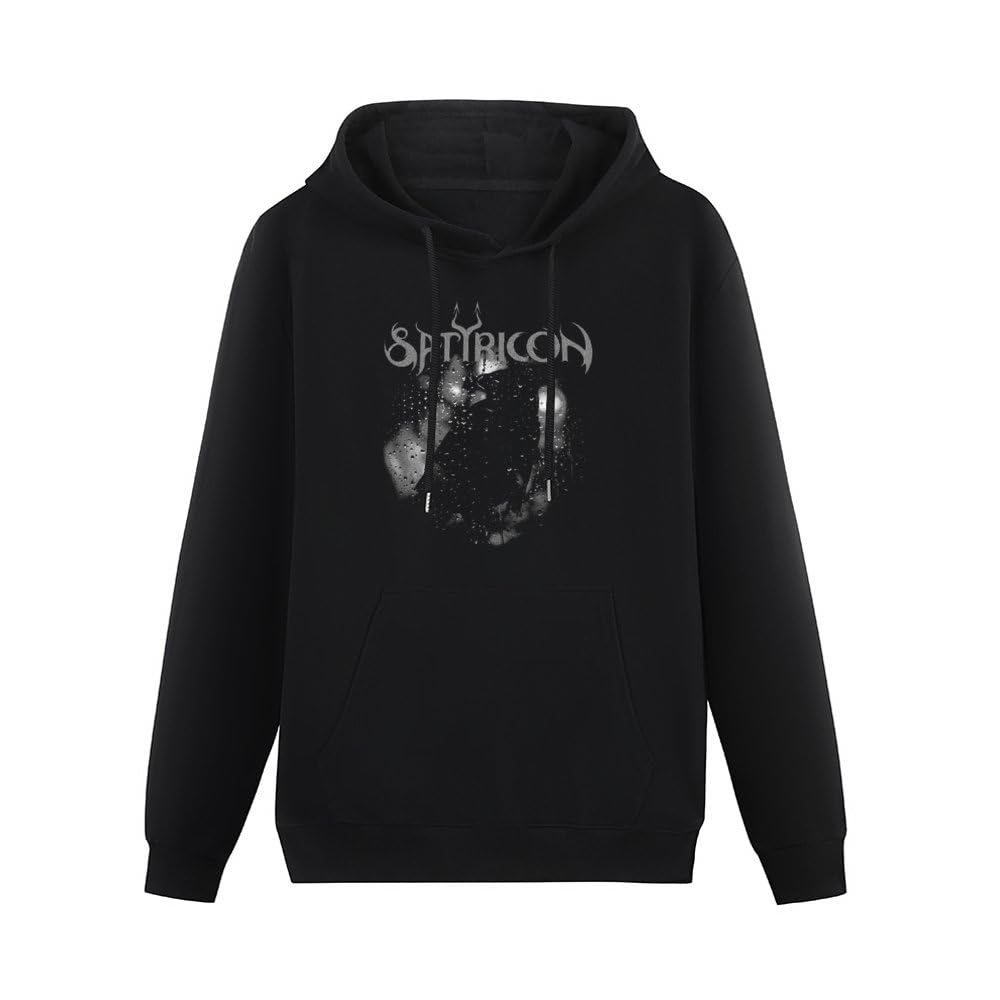 Doctor Li Satyricon Crow On A Tombstone Hoody Unisex Ptinted Hoodies Long Sleeve Men's Hooded with Pocket Black XXXL