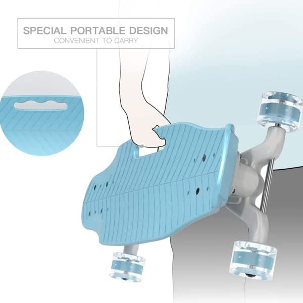 Miniatura 2 de Mini monopatín de plástico de 232 pulgadas tabla de centavo de plástico menta mini Cruiser monopatín retro Longboard no requiere montaje tabla