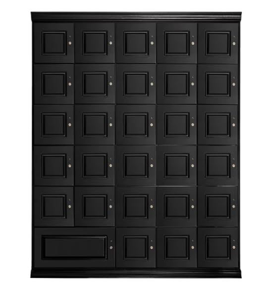 Humidor Supreme Large Cigar Locker Humidor – Commercial Storage for 8500 Cigars, 28 Lockable Compartments with Spanish Cedar Interior, Chrome Pull Knobs, Crown Molding & Custom Engraving Plates, Black