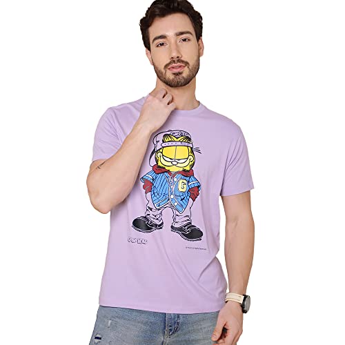 Image of Free Authority Garfield Printed Half Sleeve Tshirt for Men