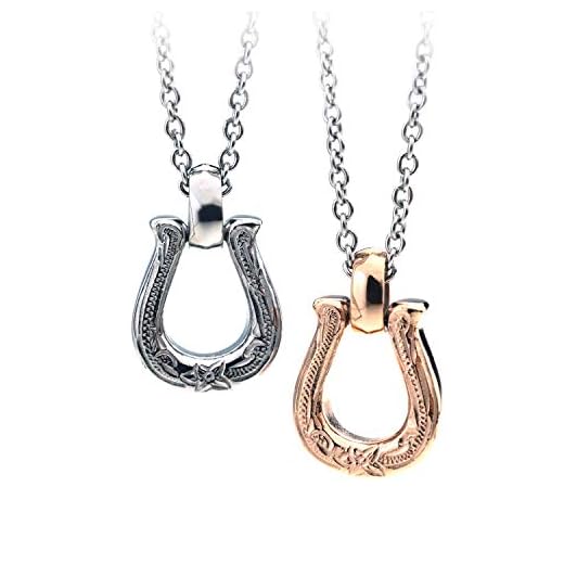 ハワイアンジュエリー ホースシュー ペアネックレス 2個セット ステンレス 316L メンズ レディース カップル プレゼント 馬蹄