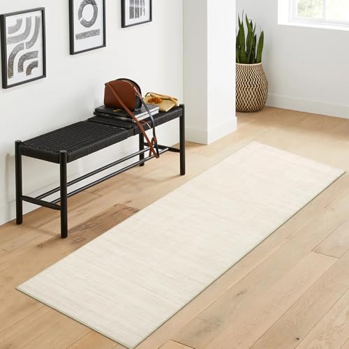 Garvee Modern Solid Rug 2x6 Runner Rug for Hallway Machine Washable Area Rugs, Non Slip Non Shedding Contemporary Carpet Stain Resistant Soft Minimali