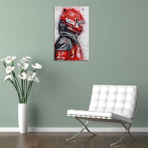 Impression haute définition Charles Leclerc toile premium de course automobile - 5