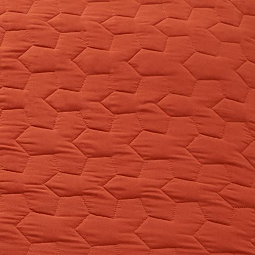 Nexhome Queen Quilt Set Lightweight Bedspreads Soft Microfiber Reversible Quilted Bed Cover Rust Modern Style Leaf Pattern Bedding Set For All Season 3 Pieces (1 Quilt, 2 Pillow Shams) #TOP3
