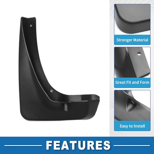 Image of Mud Flap Splash Guard with Mount Accessories Front & Rear Side Mud Guard for Chrysler 300 2013-2017 (Set of 4), Black