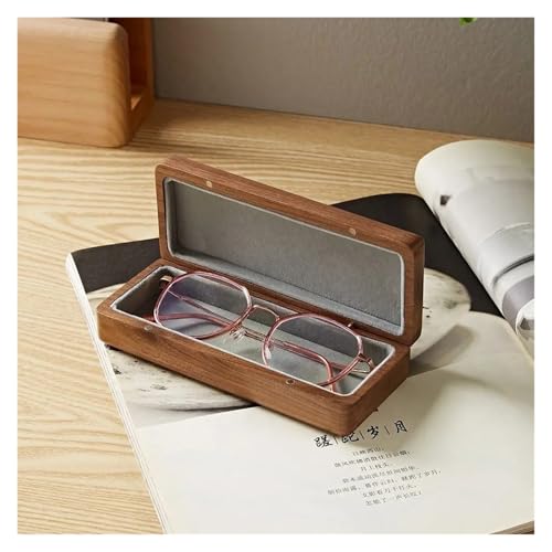 Étui à lunettes en bois de noyer rétro - Boîtier de rangement rigide style 2 - 5