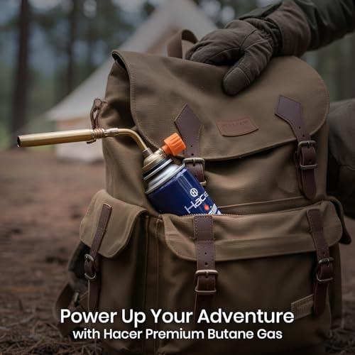Image of HACER Butane Brazing Blow Torch Single LPG Nozzle with 2 Butane Gas Canisters Multipurpose Heat Gun For Outdoor Use Cooking Copper Pipe Welding Camping Jewelry Repair Work Tool Burner