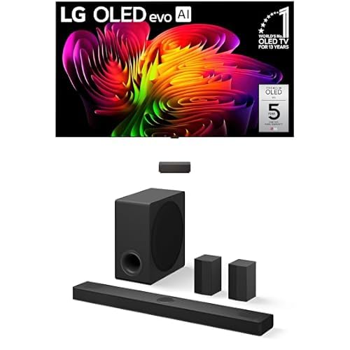 Image of LG 83-Inch Class OLED evo W6 Wallpaper 4K TV (OLED83W6PUA, 2026) Bundle S80TR 5.1.3-Ch Soundbar, Dolby Atmos, Dolby Vision, Wow Orchestra, WOWCAST, Rear Speakers, Wireless Subwoofer