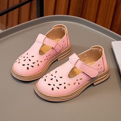 Toddler Baby Kid Girl Boy Sandals Leather Non Slip Sandals Outdoor Breathable Sandals Summer Autumn (Red, 13.5 Big Kids)3