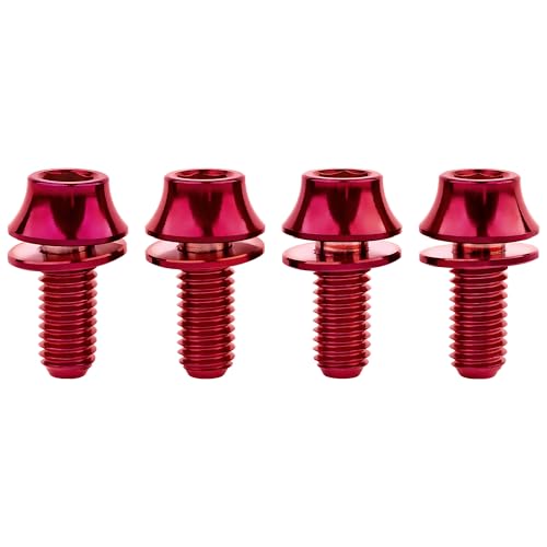 Image of Titanium M5x12mm with Washers Bicycle Water Bottle Cage Hex Bolts Pack of 4