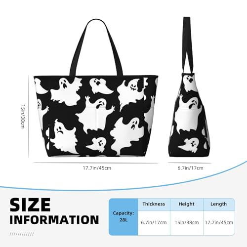 Halloween Goth Print Beach Tote Large Capacity Beach Travel Bag Waterproof Sandproof And Lightweight3