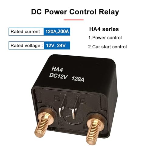 Relais de contrôle de puissance 200A DC12V robuste en alliage isolant