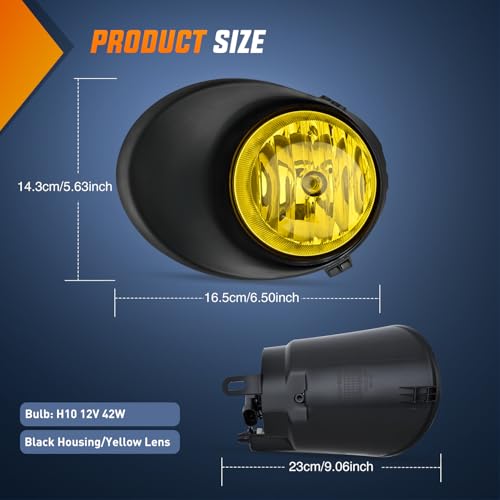 Image of Nilight Fog Light Assembly Compatible with 2007-2013 Toyota Tundra