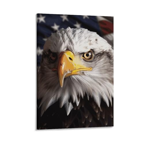 Drapeau américain et aigle décoration murale de salon