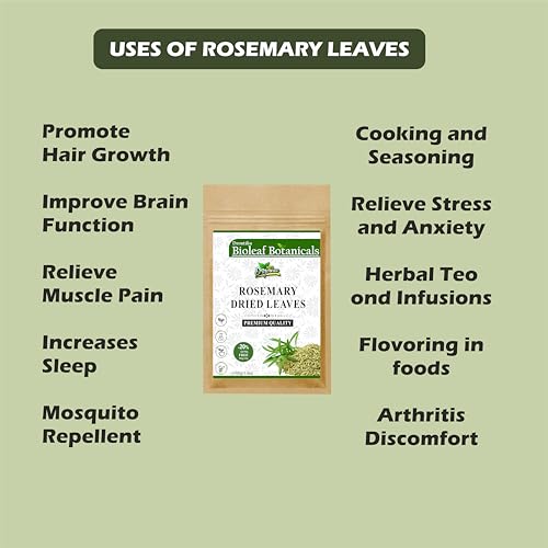 Image of Bioleaf Botanicals Leaves - 100gm | Dried Rosemary | Pure & Premium + FREE Mist Spray Bottle