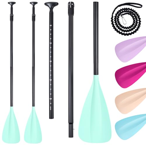 Pagaies flottantes avec manche télescopique en aluminium et lame nylon ultra durable