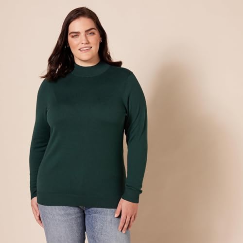 Image of Amazon Essentials Women's Lightweight Mock Neck Pullover Sweater, Regular Fit (Available in Plus Size)
