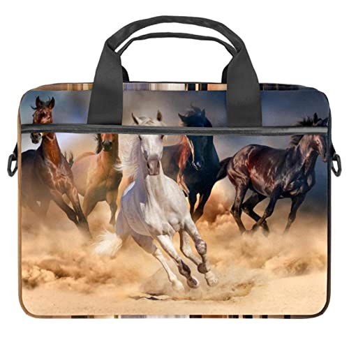Sacoche ordinateur 13-14.5 pouces Iguana Lizard motif enclos chevaux 28x36.8x3cm