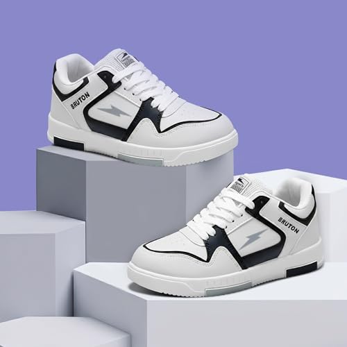 Image of BRUTON Men's Casual Sneakers | Lightweight Lace-Up Fashion Shoes | Comfortable Cushioned Walking Shoes, College & Travel