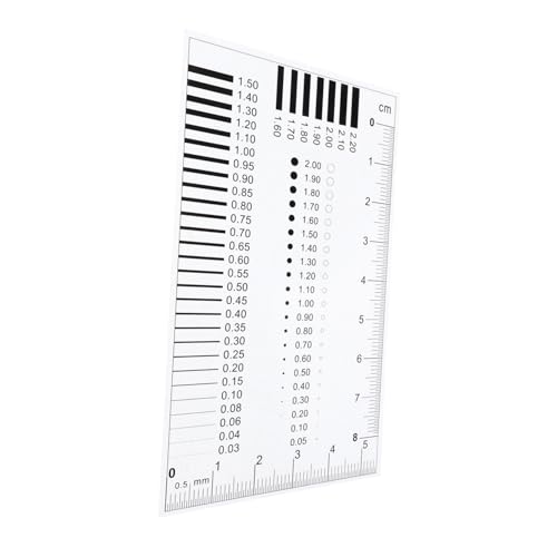 PRETYZOOM High Precision Diameter Measurement Tool Ruler for Flaw Detection Portable Area Measurement Chart Accurate Crack Gauge for Professionals