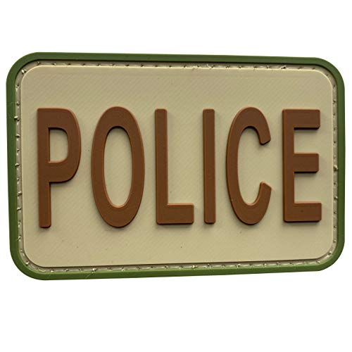 uuKen Small Camo PVC Rubber Cap Police Patch Hat 2x3 inch Hook Fastener Back for Police Officer Law Enforcement Plate Carrier Vest Bags Backpacks (Camo, XS 3"x2")