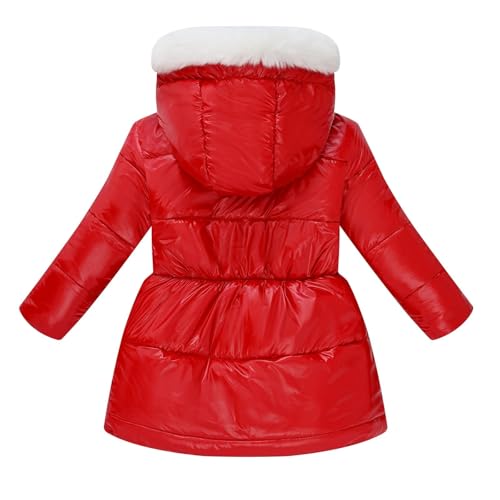 Image of Teen Kids Leather Puffer Jackets Winter Waterproof Fleece Lined Down Coats Boys Girls Padded Warm Quilted Outwear