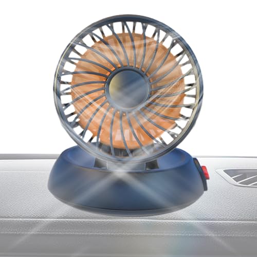 Ventilador de autos, ventilador para coche - Circulador de aire único | Plegable ventilador de enfriamiento de USB potente, 3 engranajes ajustables, para camiones Vehículos barcos Van SUVS RVS
