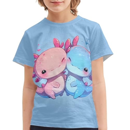 Image of JEOCODY Boys Girls Graphic Tees Funny 3D Printed Short Sleeve T-Shirts 3-16T