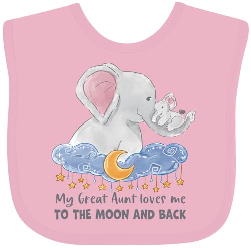 inktastic My Great Aunt Loves Me To the Moon and Back Baby Bib