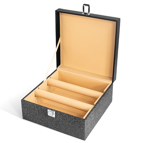 Image of Bangle Organizer - Bangles Box for Women - Chudi Box for Bridal - Bangle Storage Box for Bride, Durable & Elegant Bangle Holder, Perfect for Weddings & Everyday Use, Small, Black
