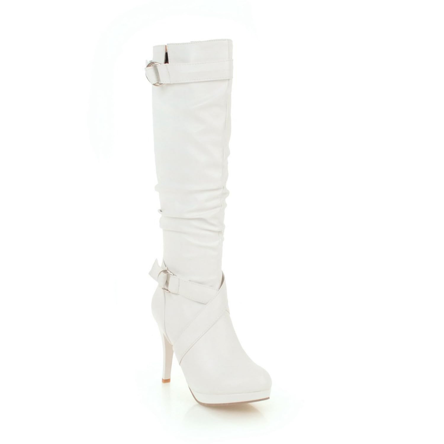 Platform Knee High Boots for Women Tall Boots 3 9 in Stiletto High Heel Long Boots Side Zipper