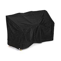 CHARLES BENTLEY Patio Furniture Companion Seat Love Seat Jack and Jill Cover, Outdoor, Garden, Waterproof, Tear Resistant, For Outside, Patio, Garden Seat Cover, Medium, In Black (150x65x90cm)