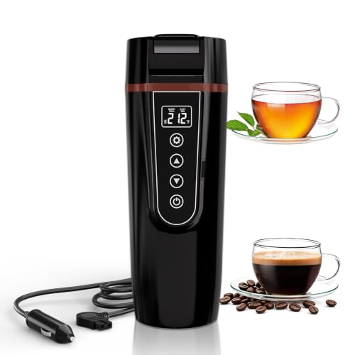 LINGYOKY Car Electric Kettle for Travel 12-24V Compatible 13.5oz (Black) - image 1
