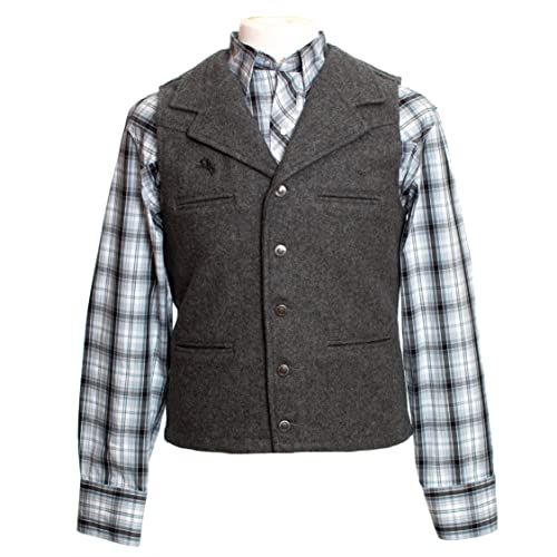 Wyoming Traders Men's Buckaroo Wool Vest2